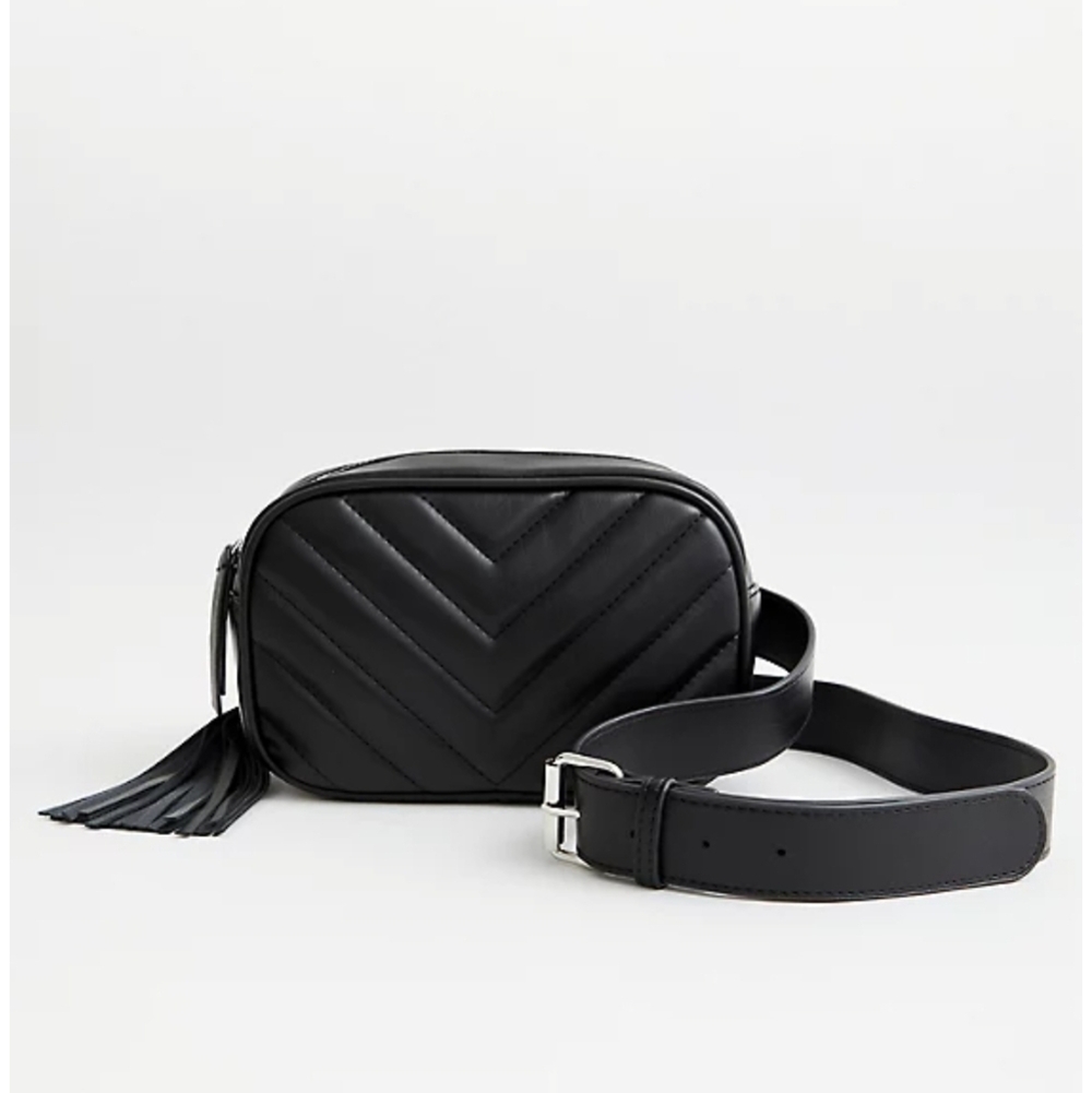 🆕️🖤 👛BLACK QUILTED BELT BAG - PLUS SIZE 👛🖤